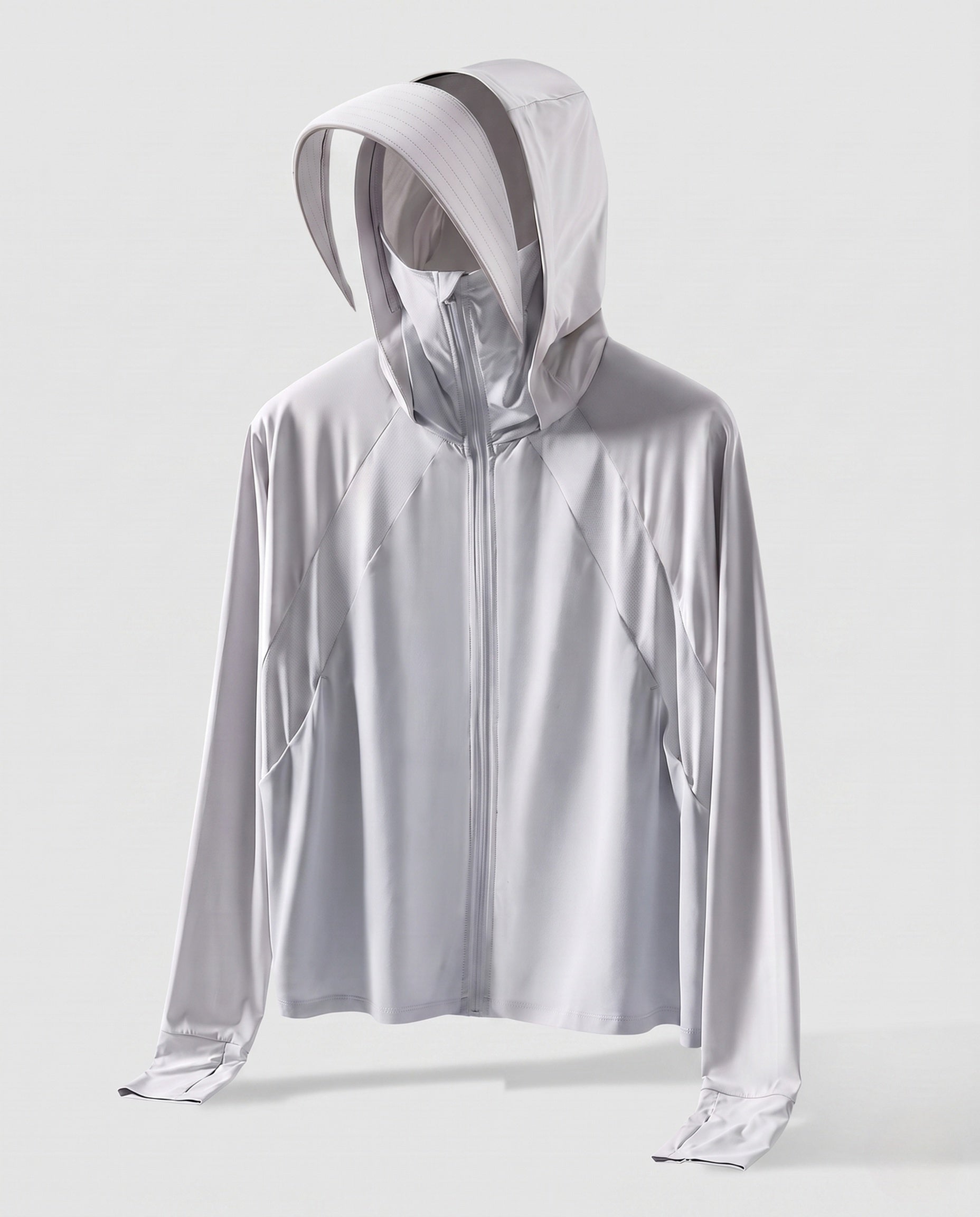 Unisex Hooded Sun Protection Jacket with Extended Visor Brim