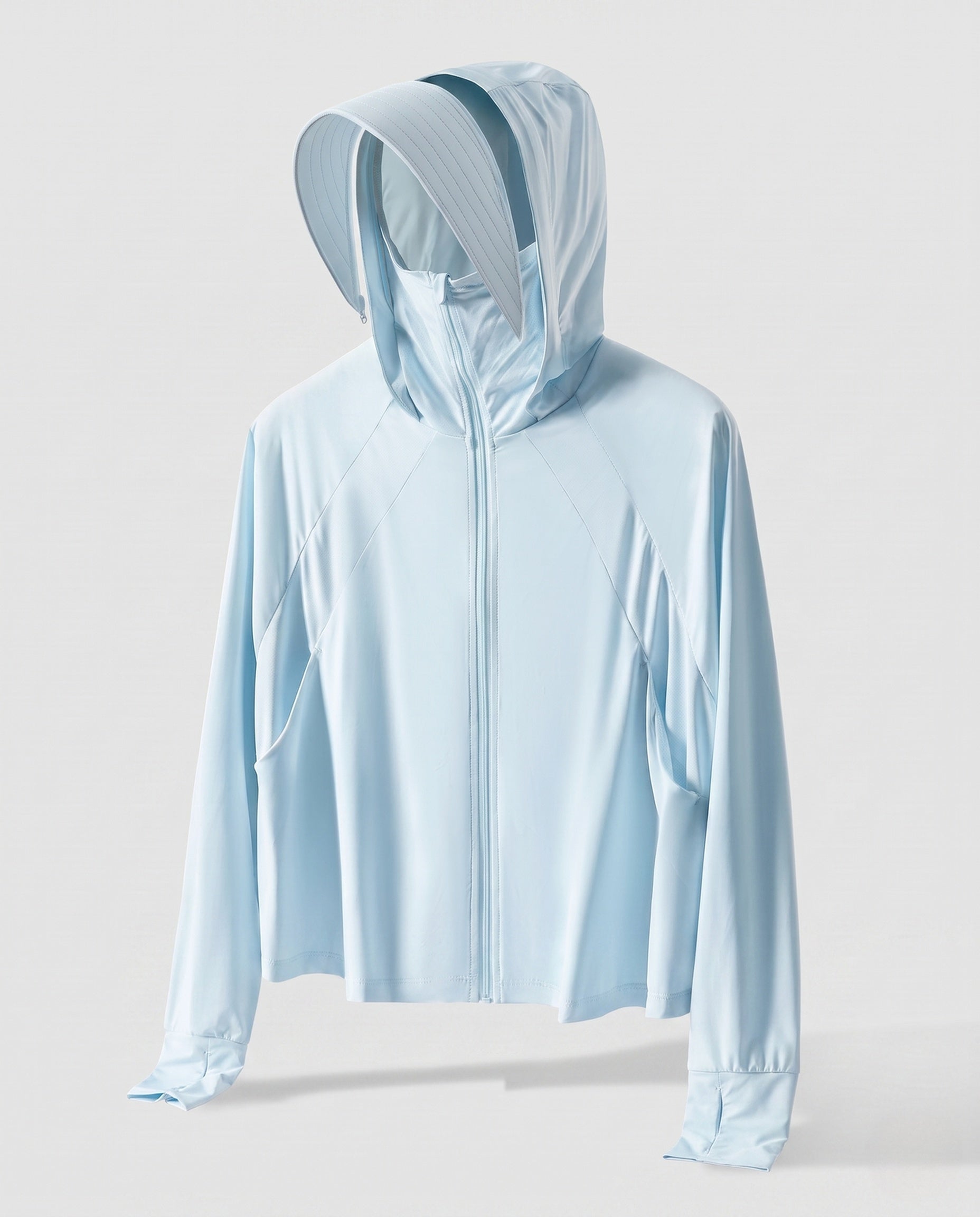 Unisex Hooded Sun Protection Jacket with Extended Visor Brim