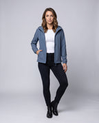 Unisex Lightweight Breathable Rain Jacket with Adjustable Hood - Front View