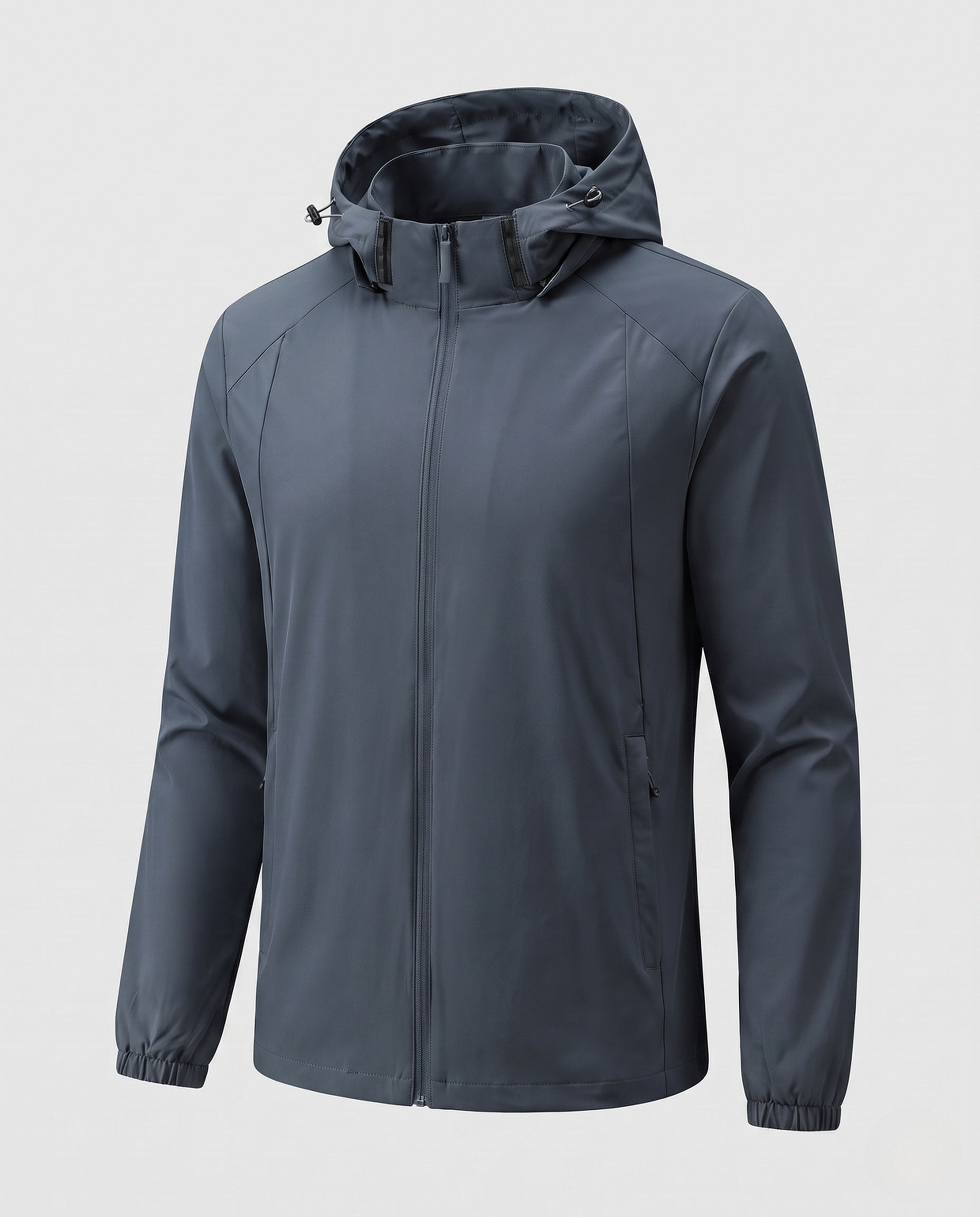 Unisex Lightweight Breathable Rain Jacket with Adjustable Hood