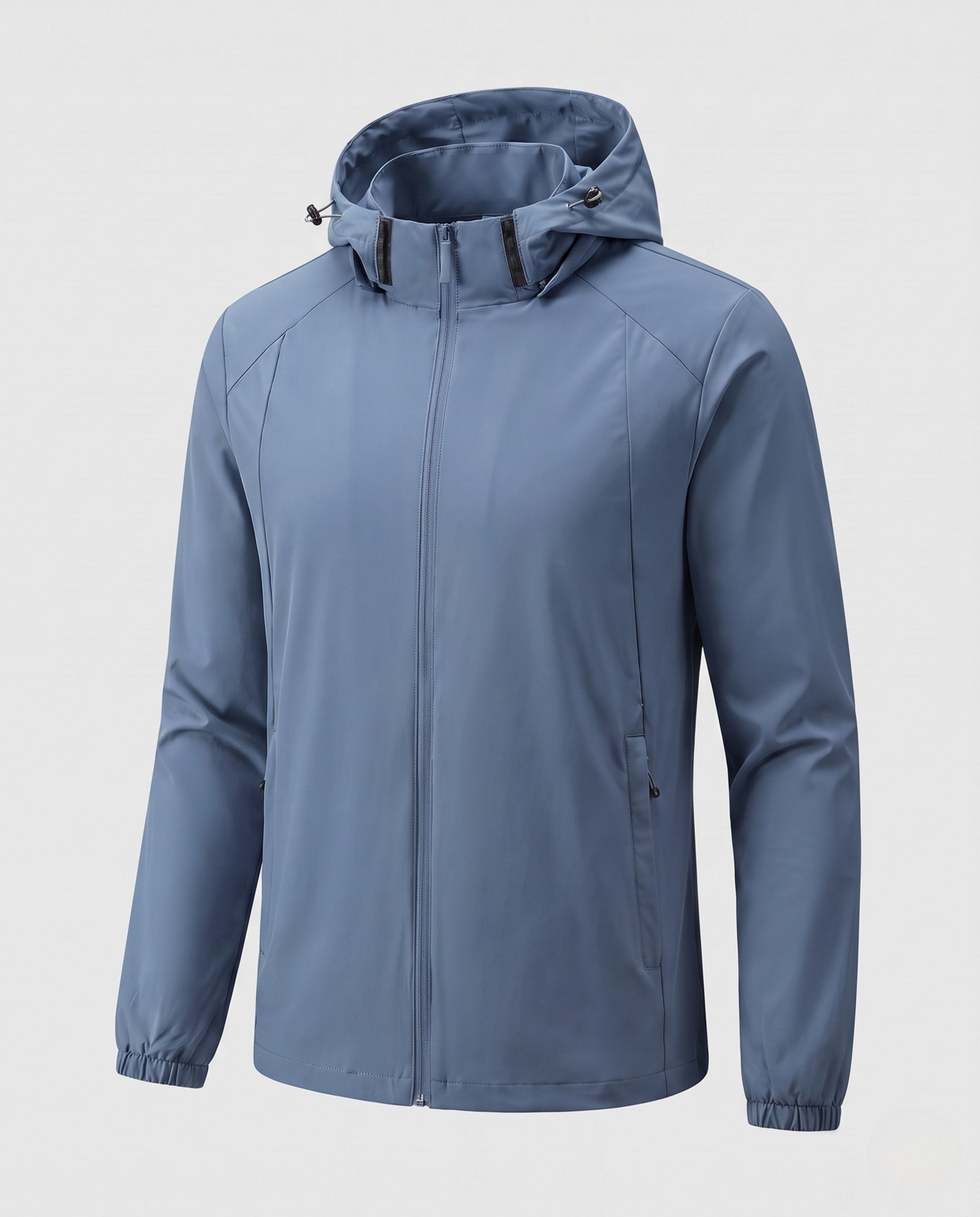 Unisex Lightweight Breathable Rain Jacket with Adjustable Hood