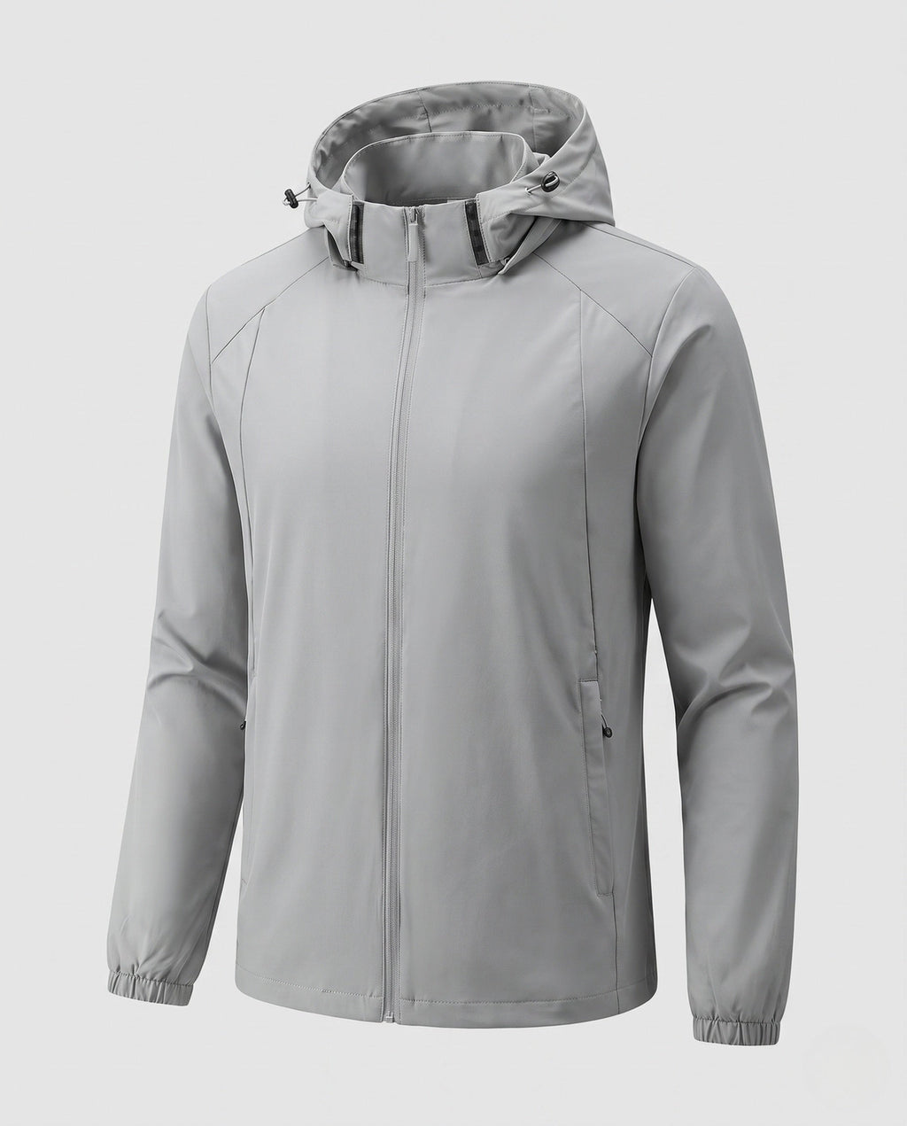 Unisex Lightweight Breathable Rain Jacket with Adjustable Hood