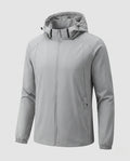 Unisex Lightweight Breathable Rain Jacket with Adjustable Hood