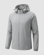 Unisex Lightweight Breathable Rain Jacket with Adjustable Hood