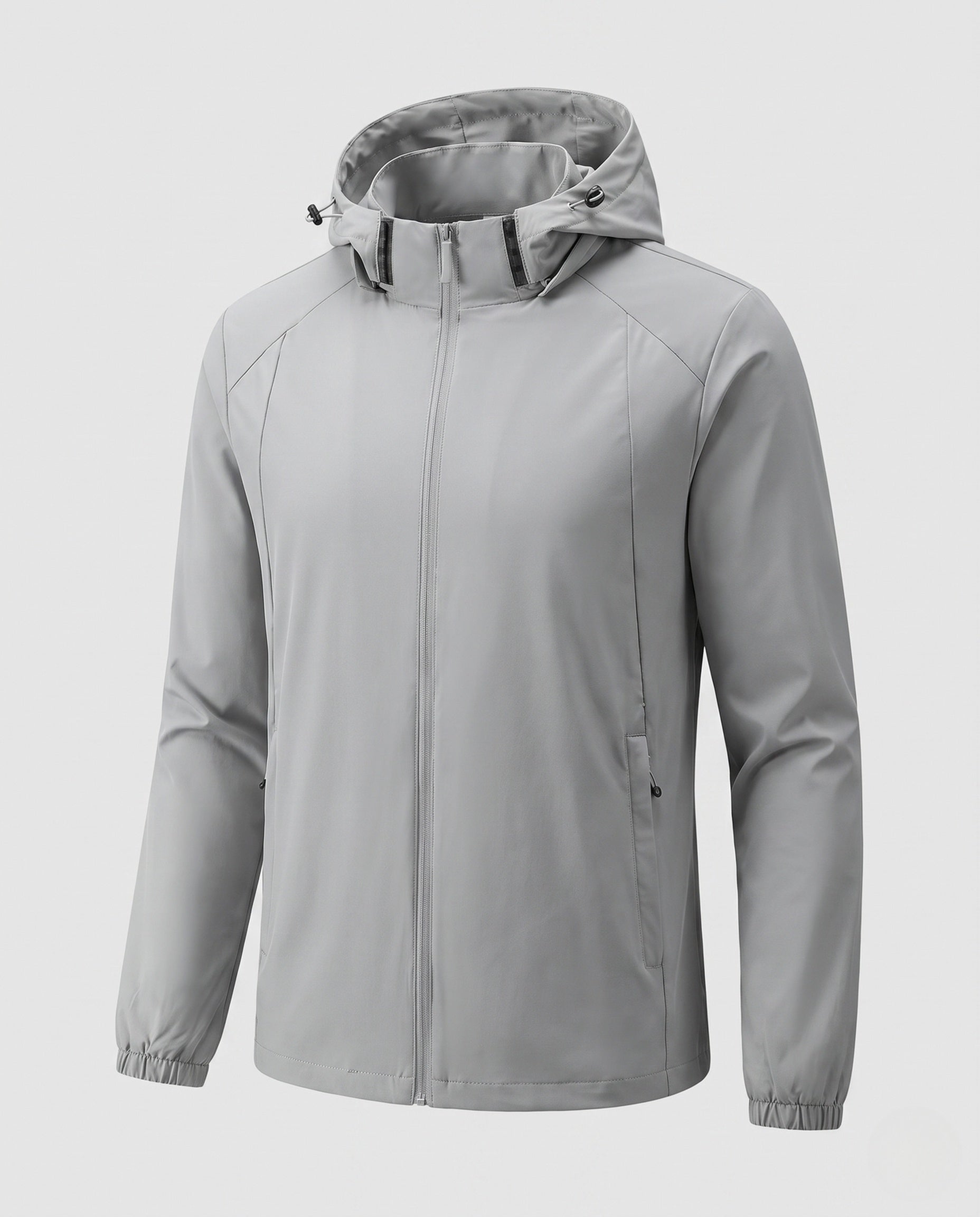 Unisex Lightweight Breathable Rain Jacket with Adjustable Hood