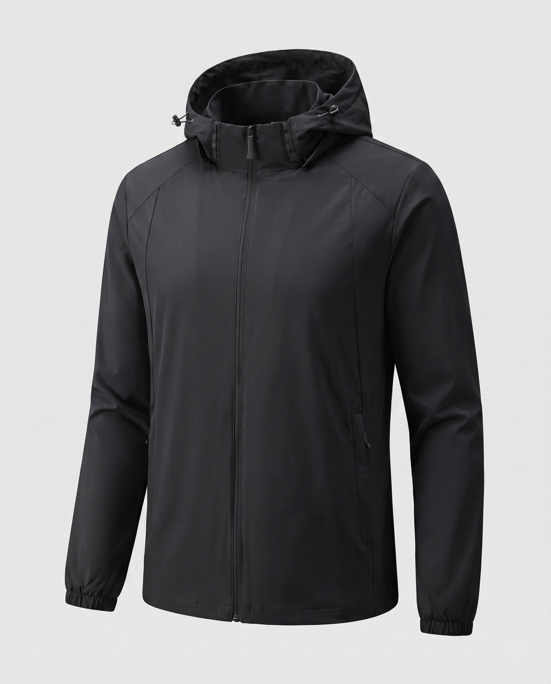 Unisex Lightweight Breathable Rain Jacket with Adjustable Hood
