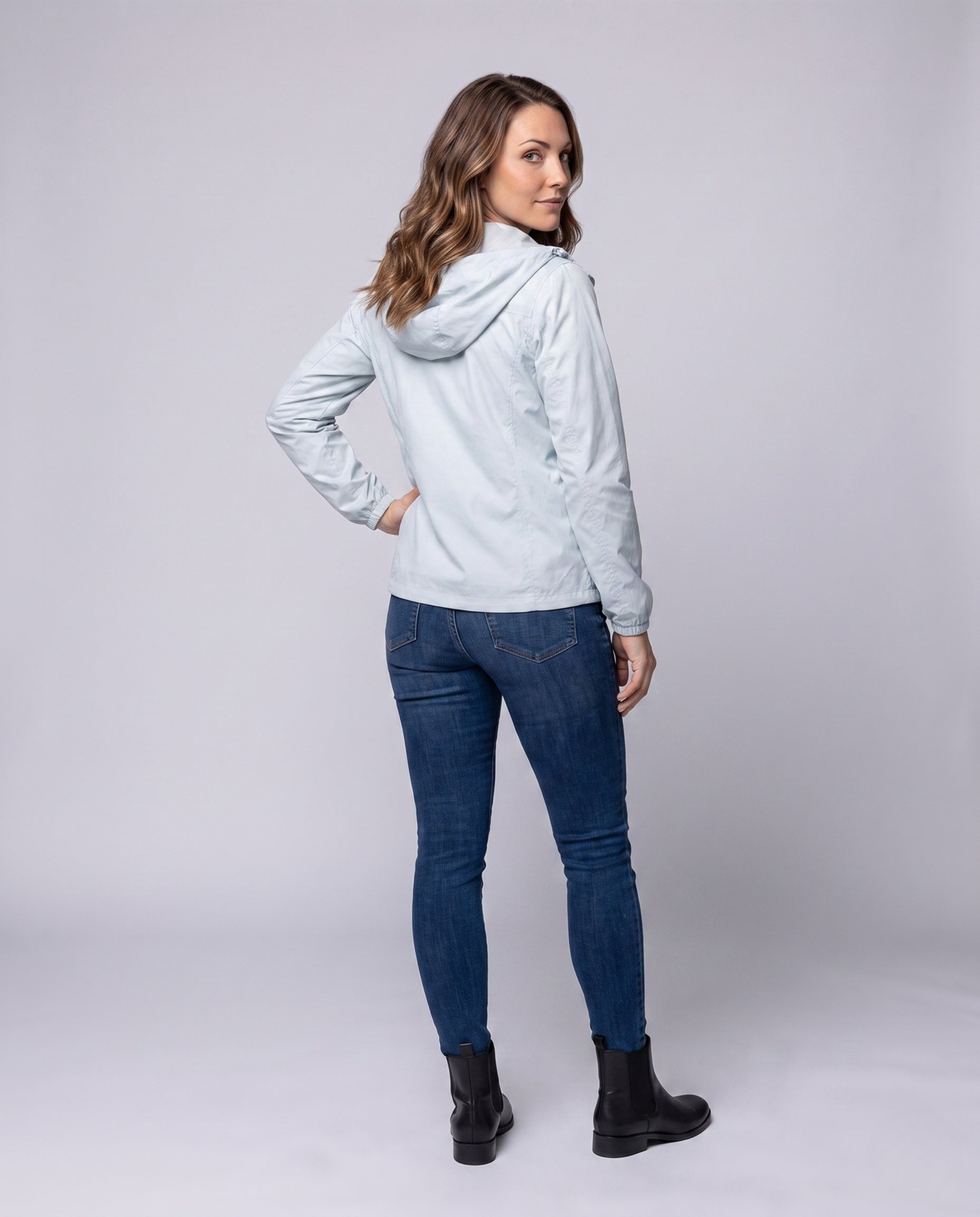 Unisex Lightweight Hooded Outdoor Jacket - Back View