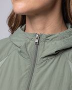 Unisex Lightweight Running and Wind Jacket with Hood - Close-Up Detail