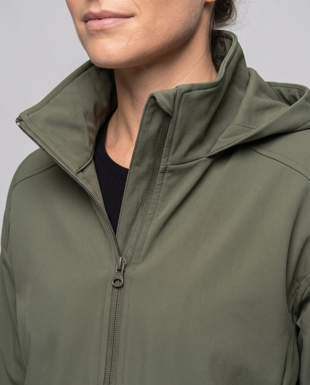 Unisex Lightweight Water-Repellent Hooded Jacket - Close-Up Detail