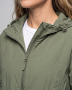Unisex Lightweight Windproof Hooded Jacket in Oversized Cut - Close-Up Detail