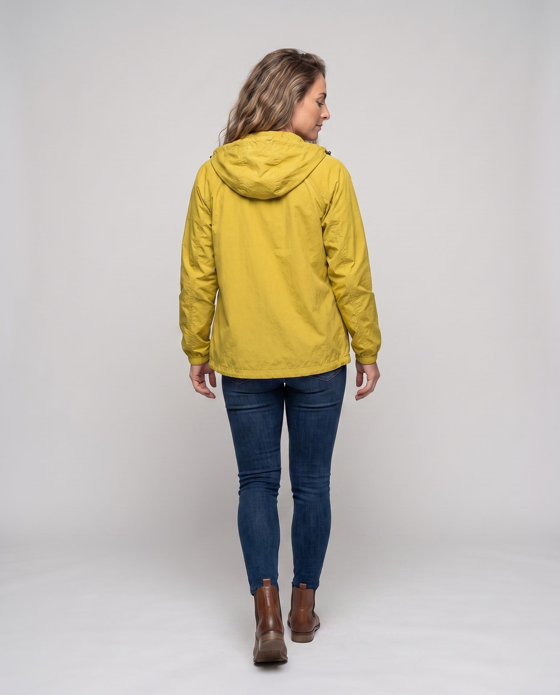 Unisex Lightweight Windbreaker with Hood - Back View