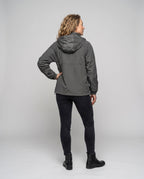 Unisex Technical Packable Hooded Windbreaker with 2-Way Zipper - Back View