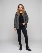 Unisex Technical Packable Hooded Windbreaker with 2-Way Zipper - Front View