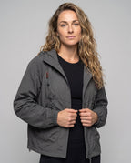 Unisex Technical Packable Hooded Windbreaker with 2-Way Zipper - Upper Body View