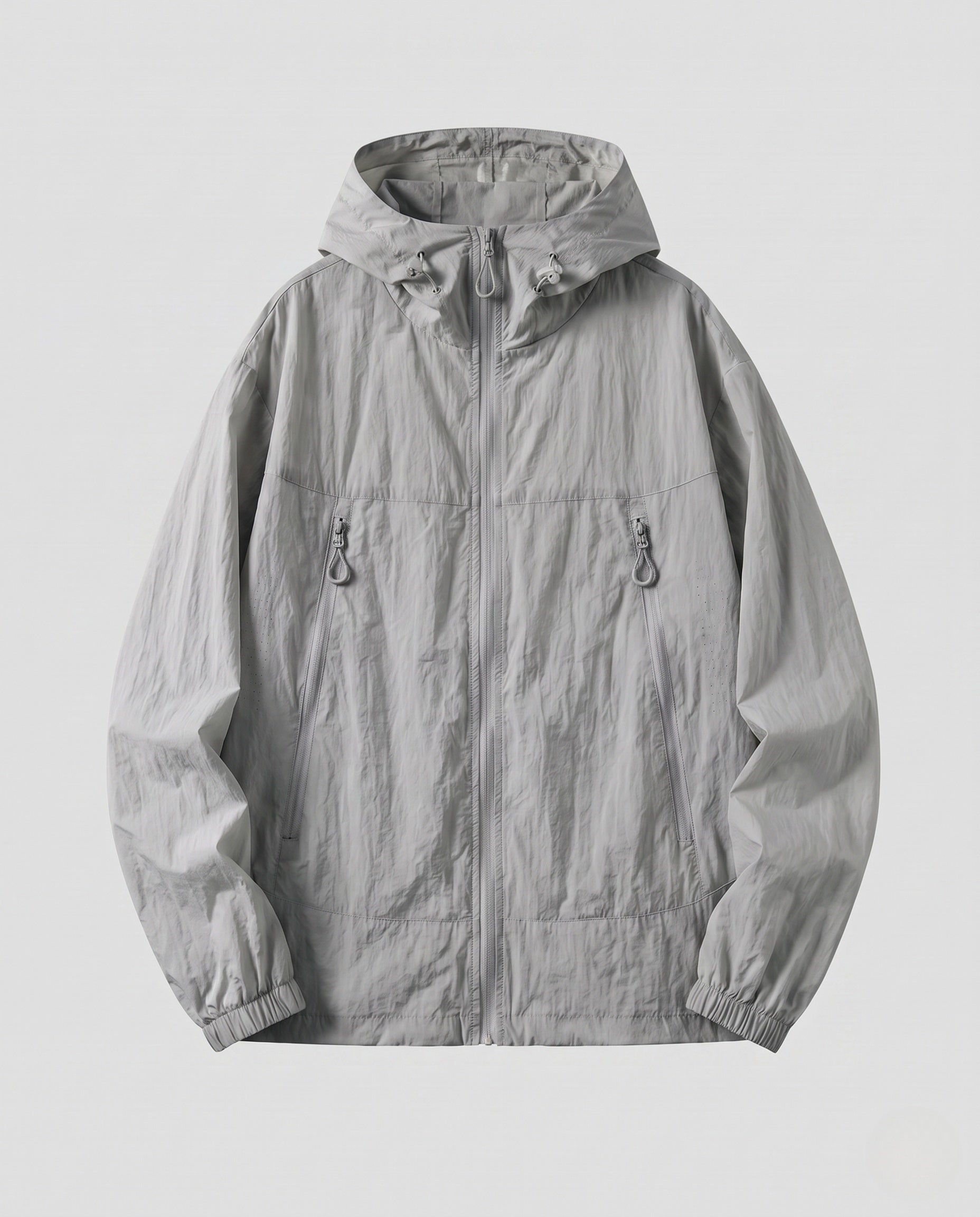 Unisex Ultralight Breathable Windbreaker with Hood and Zipper