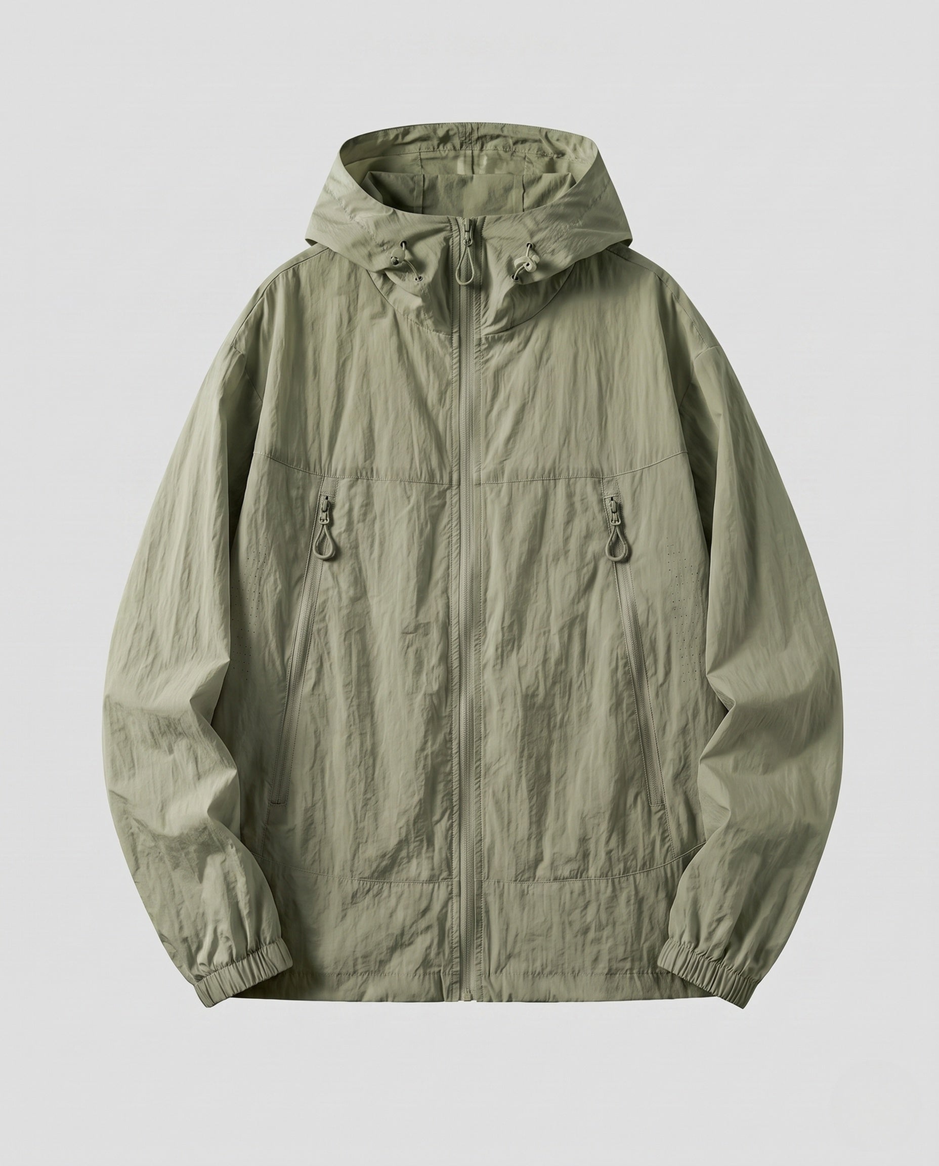 Unisex Ultralight Breathable Windbreaker with Hood and Zipper