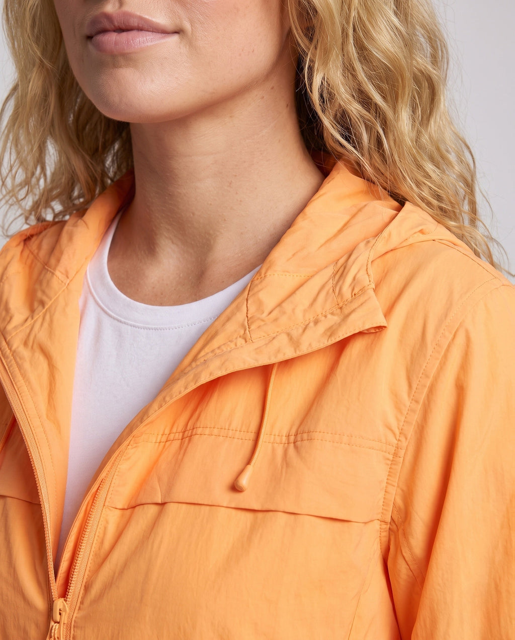 Unisex Ultra-Light Summer Hoodie Jacket with Mesh Lining - Close-Up Detail