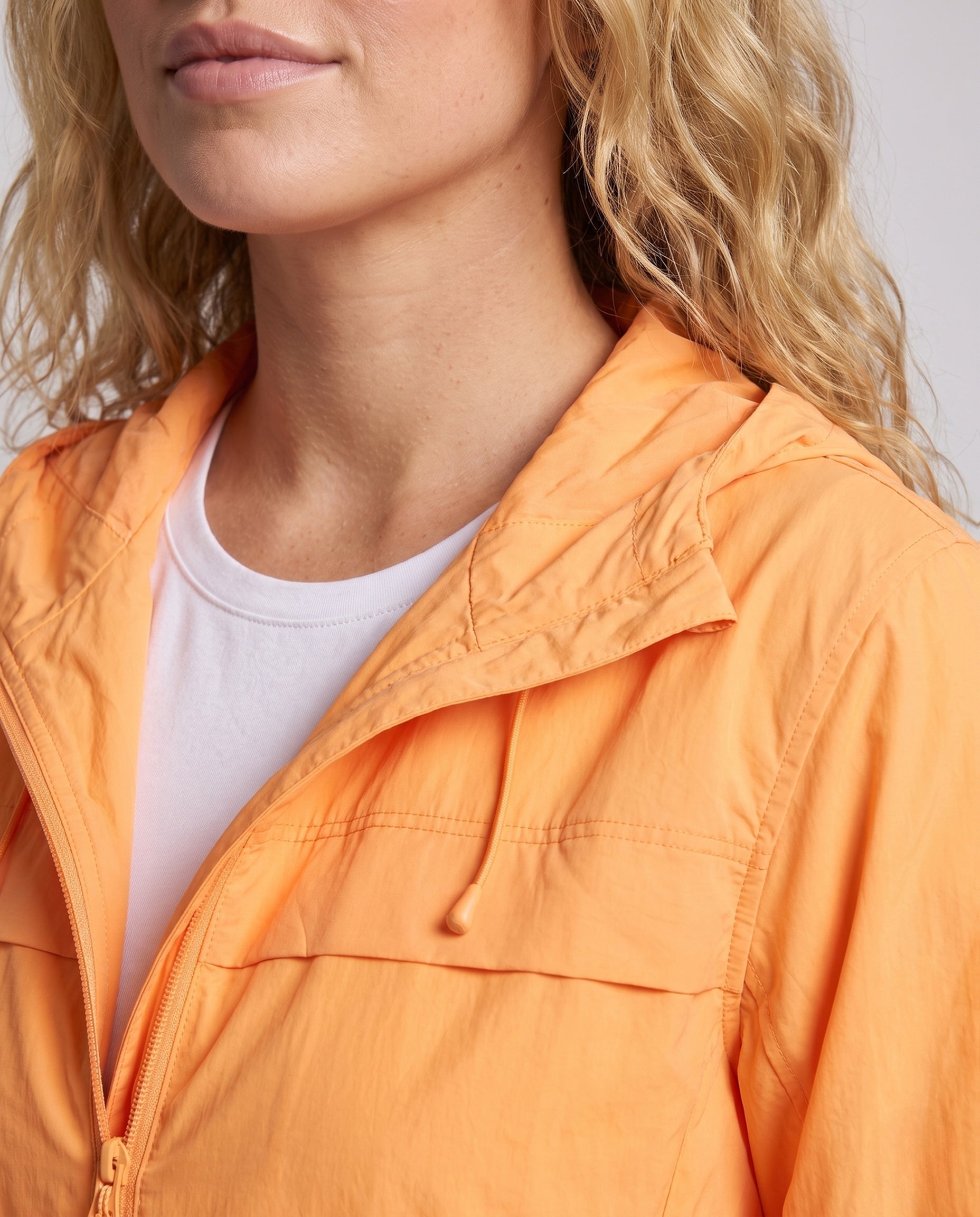 Unisex Ultra-Light Summer Hoodie Jacket with Mesh Lining - Close-Up Detail