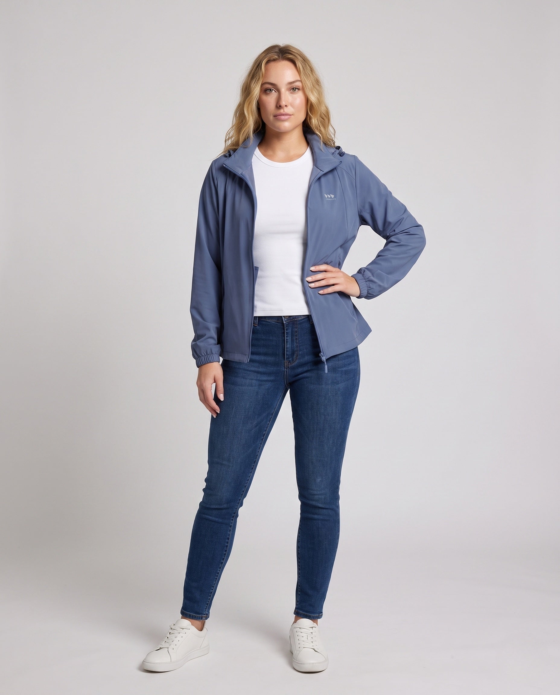 Unisex Ultra-Light UV Protection Jacket with Hood - Front View