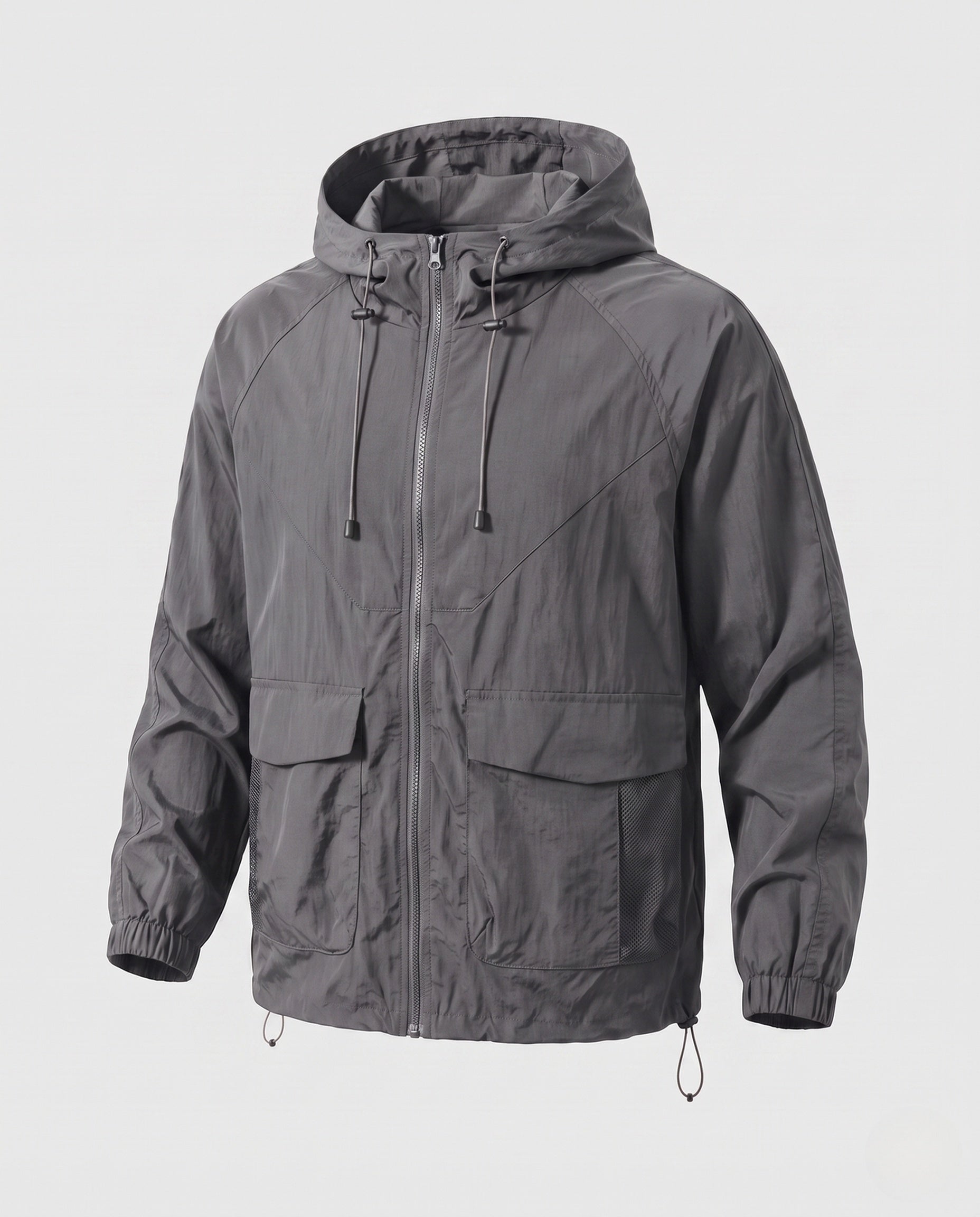 Unisex Ultra-Light Windbreaker with Adjustable Hood