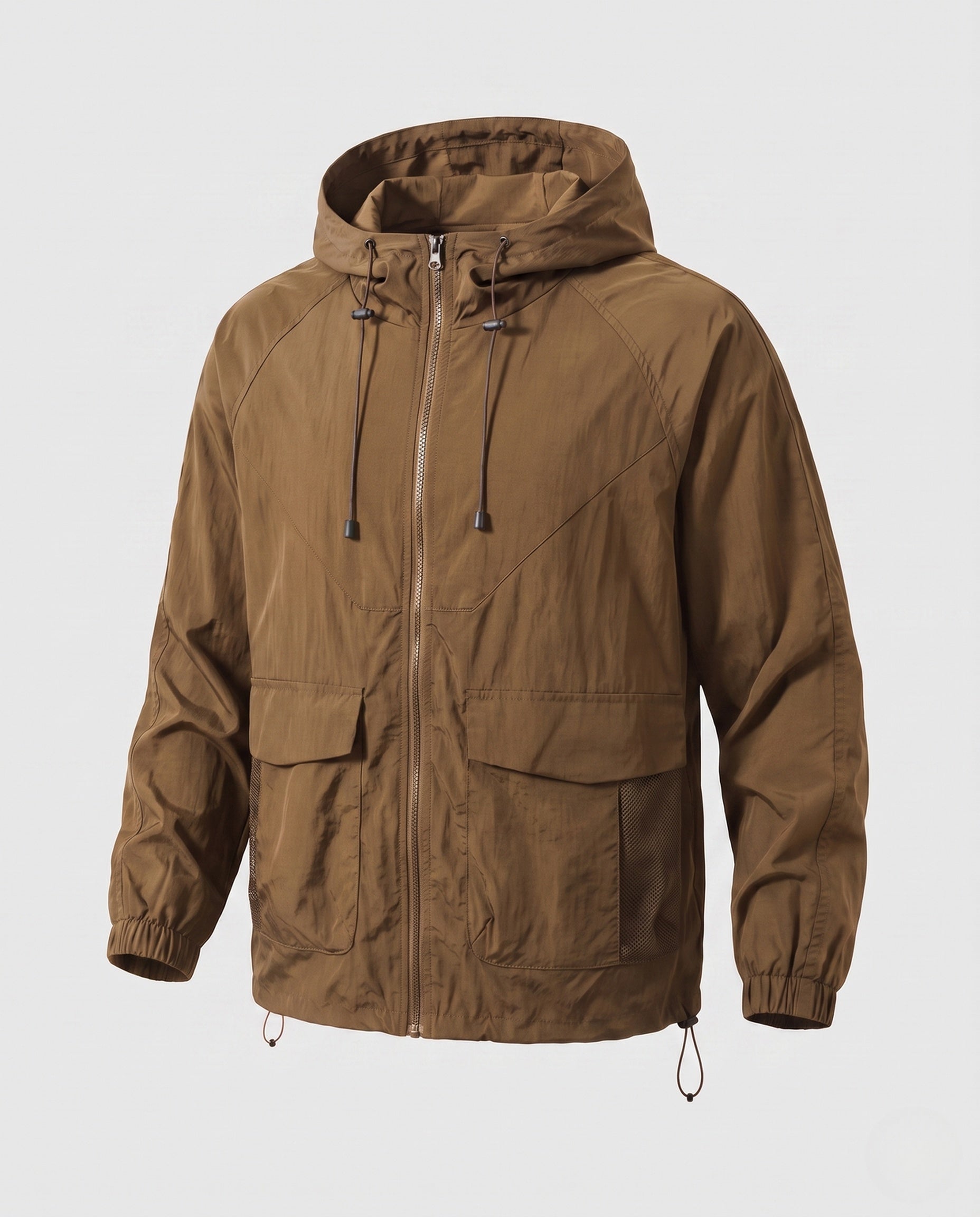 Unisex Ultra-Light Windbreaker with Adjustable Hood