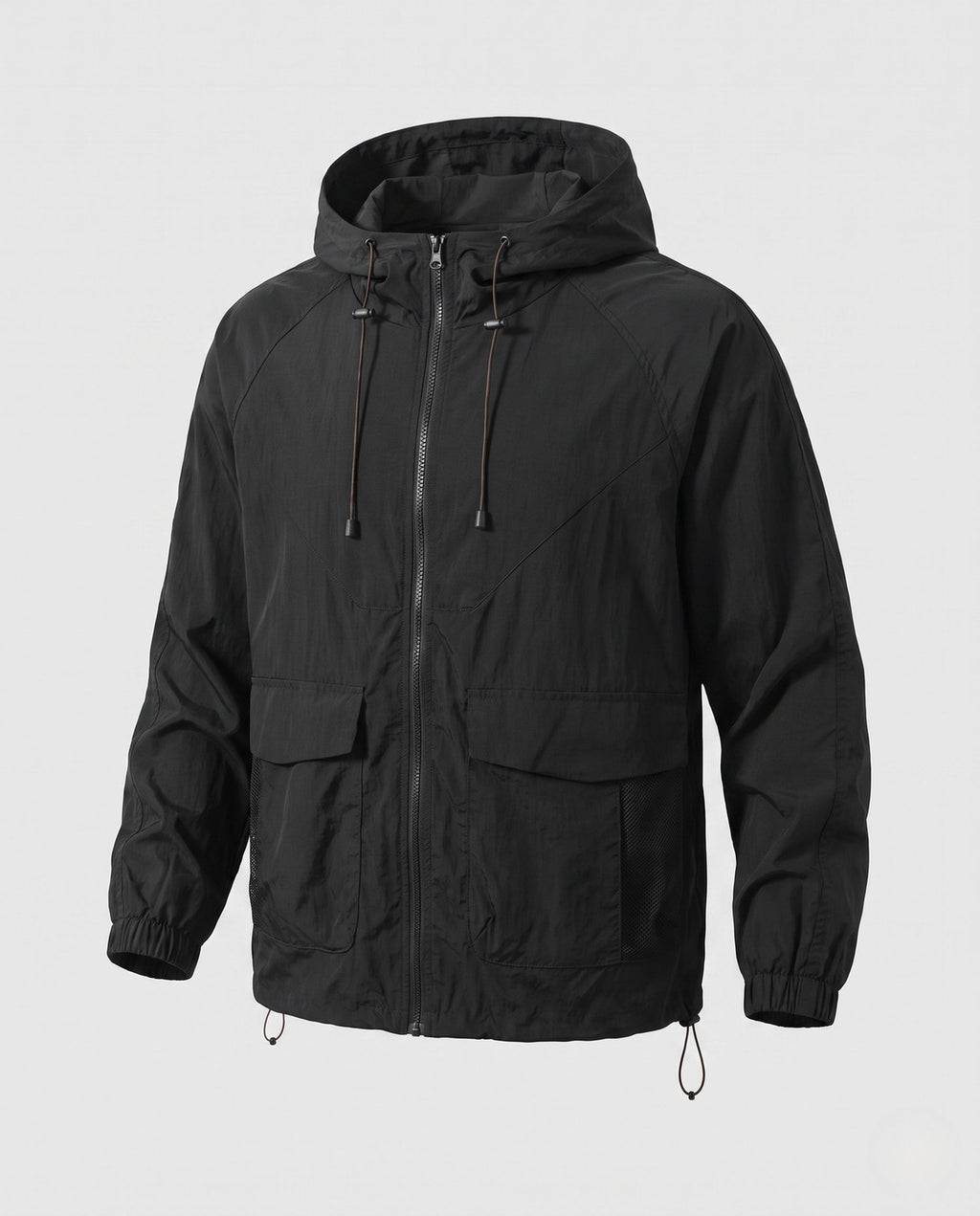 Unisex Ultra-Light Windbreaker with Adjustable Hood