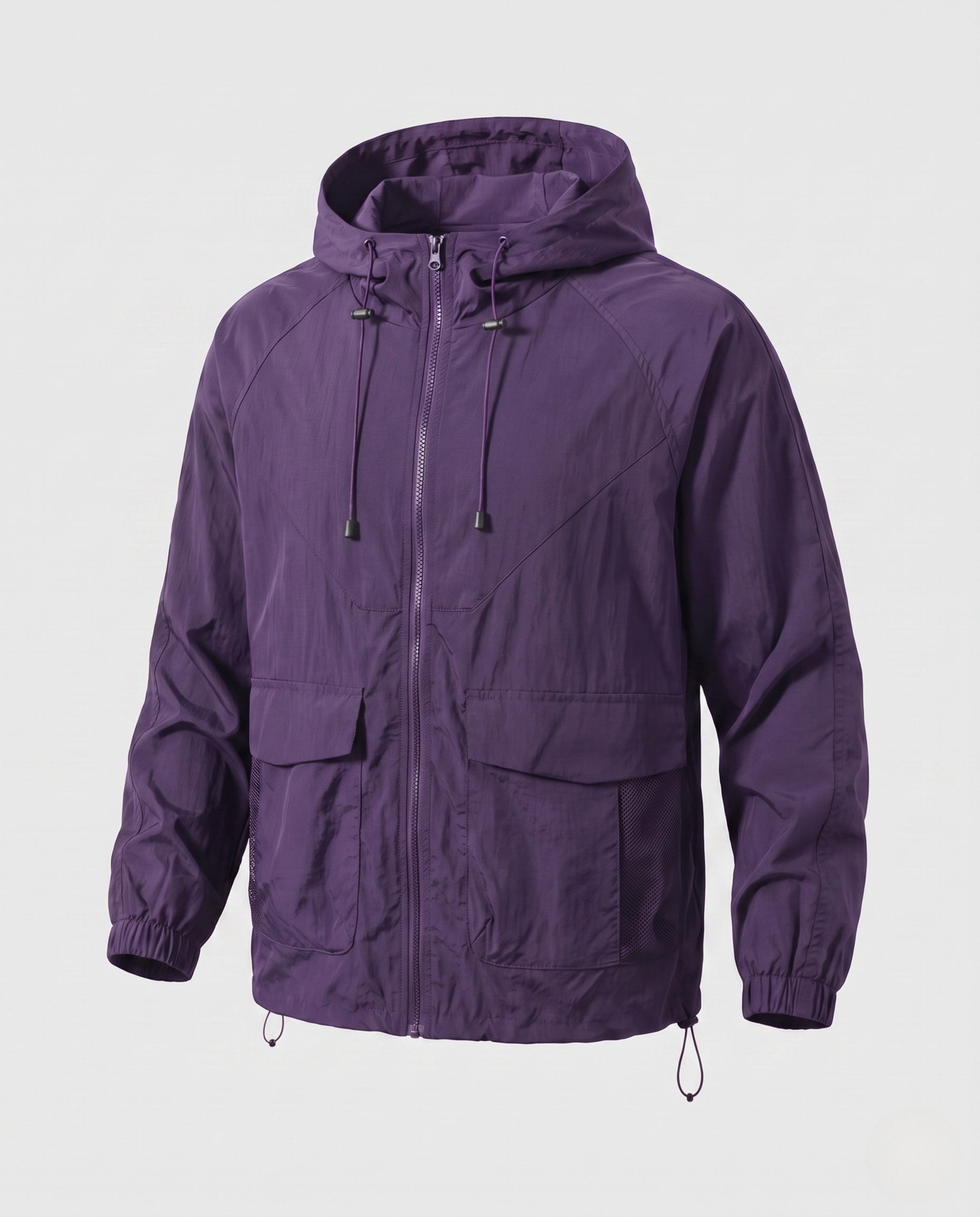 Unisex Ultra-Light Windbreaker with Adjustable Hood