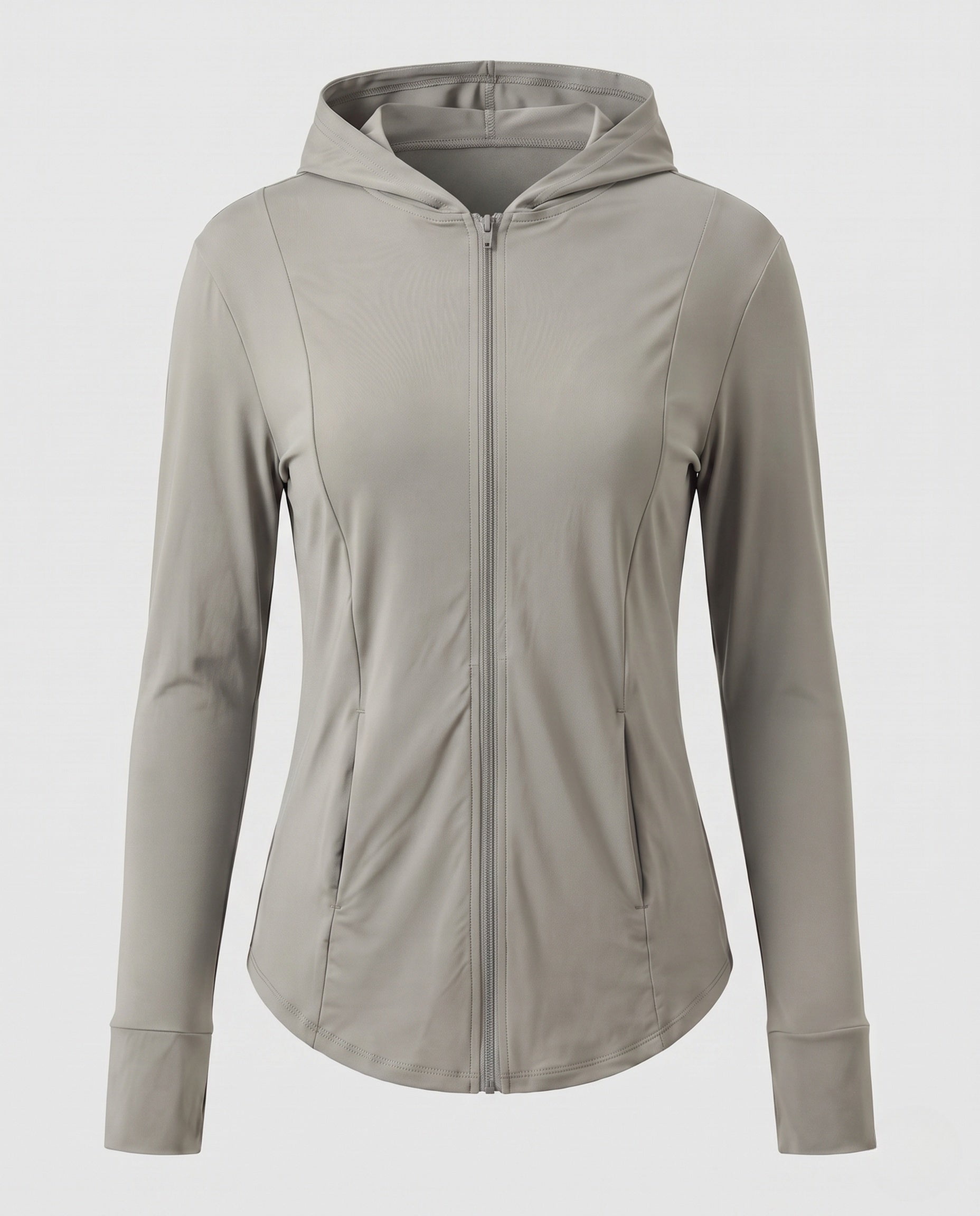 Women's Lightweight Breathable Training Jacket with Hood, Elastic Cut