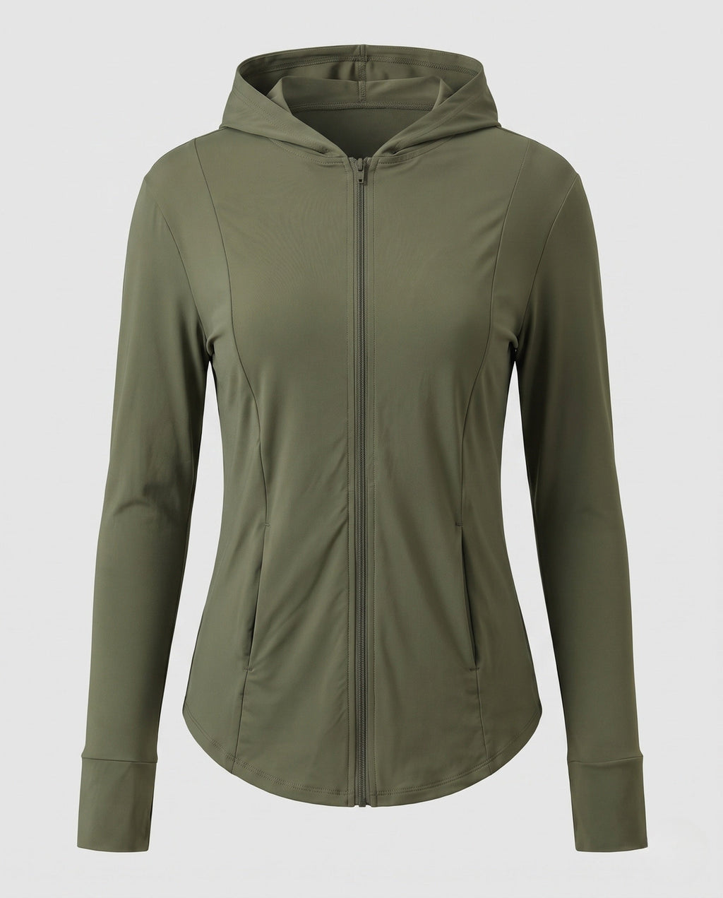 Women's Lightweight Breathable Training Jacket with Hood, Elastic Cut