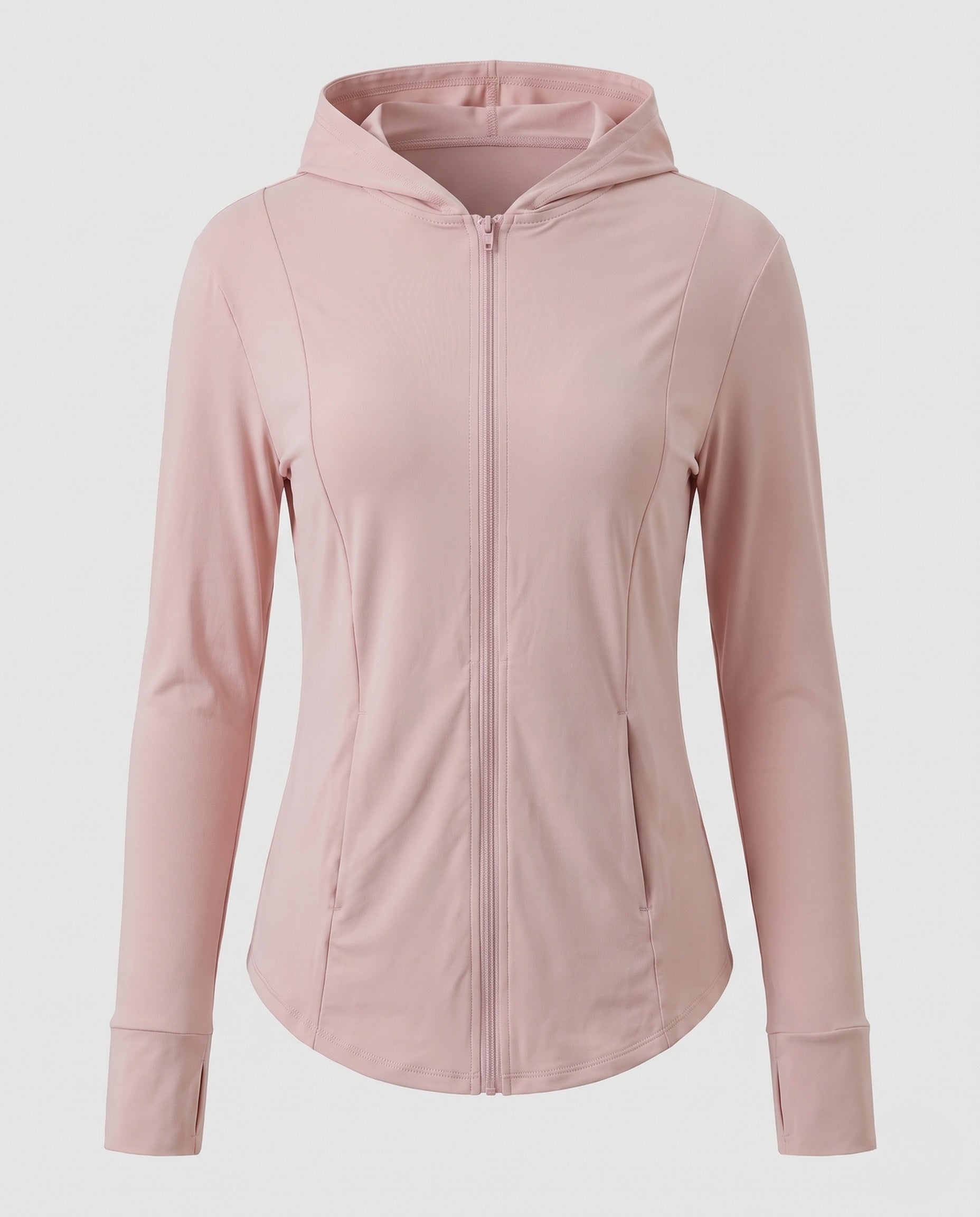 Women's Lightweight Breathable Training Jacket with Hood, Elastic Cut