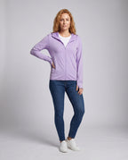 Women's Lightweight Functional Hooded Jacket with Honeycomb Structure - Front View
