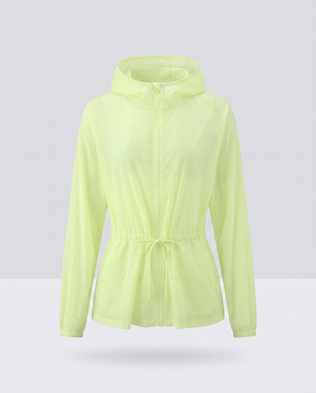 Women's Lightweight Hooded Protection Jacket with Waist Drawstring