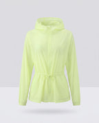 Women's Lightweight Hooded Protection Jacket with Waist Drawstring