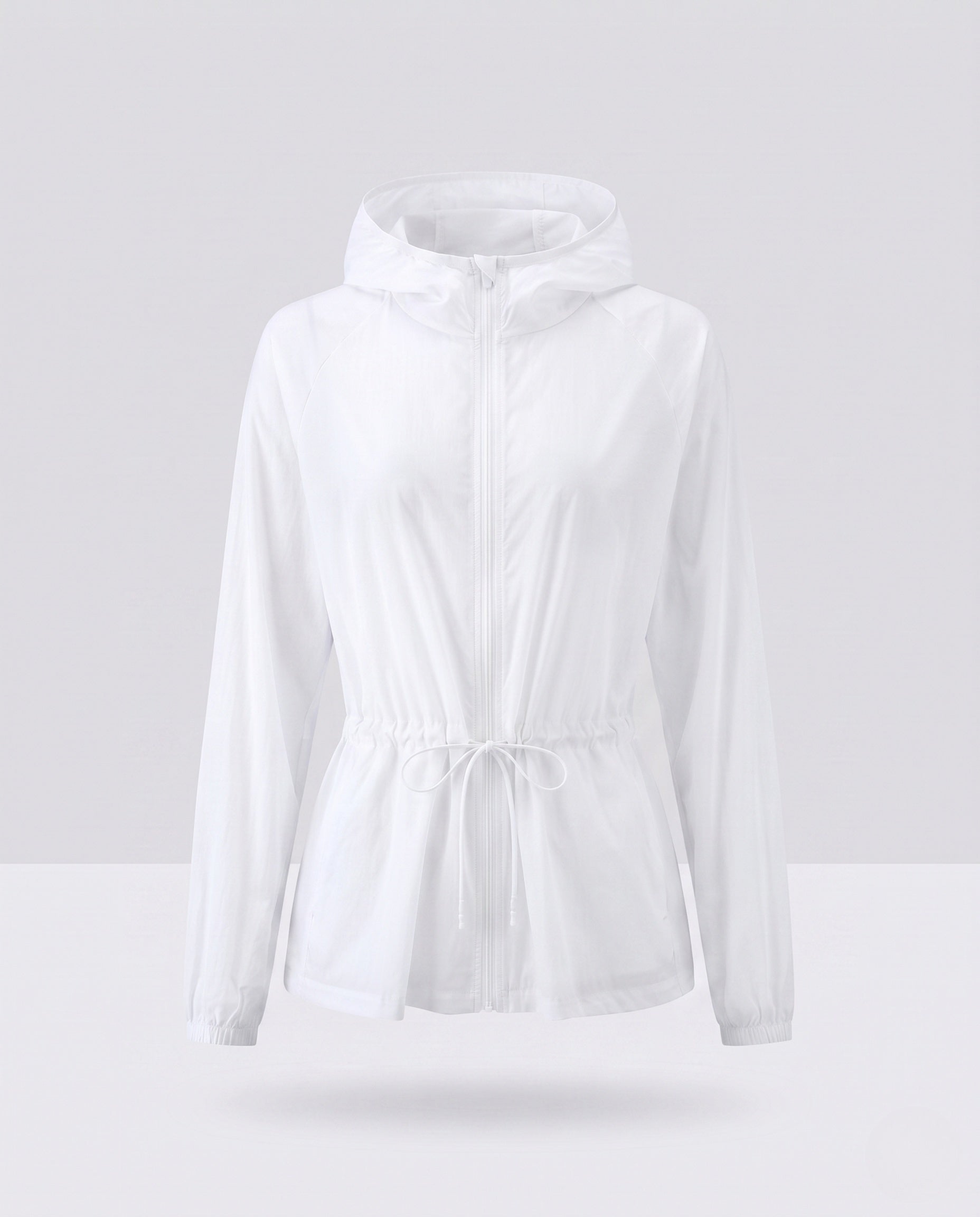 Women's Lightweight Hooded Protection Jacket with Waist Drawstring