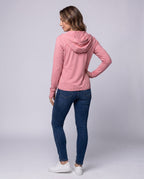 Women's Nano Micro-Perforated Hoodie Jacket with Fine Texture - Back View