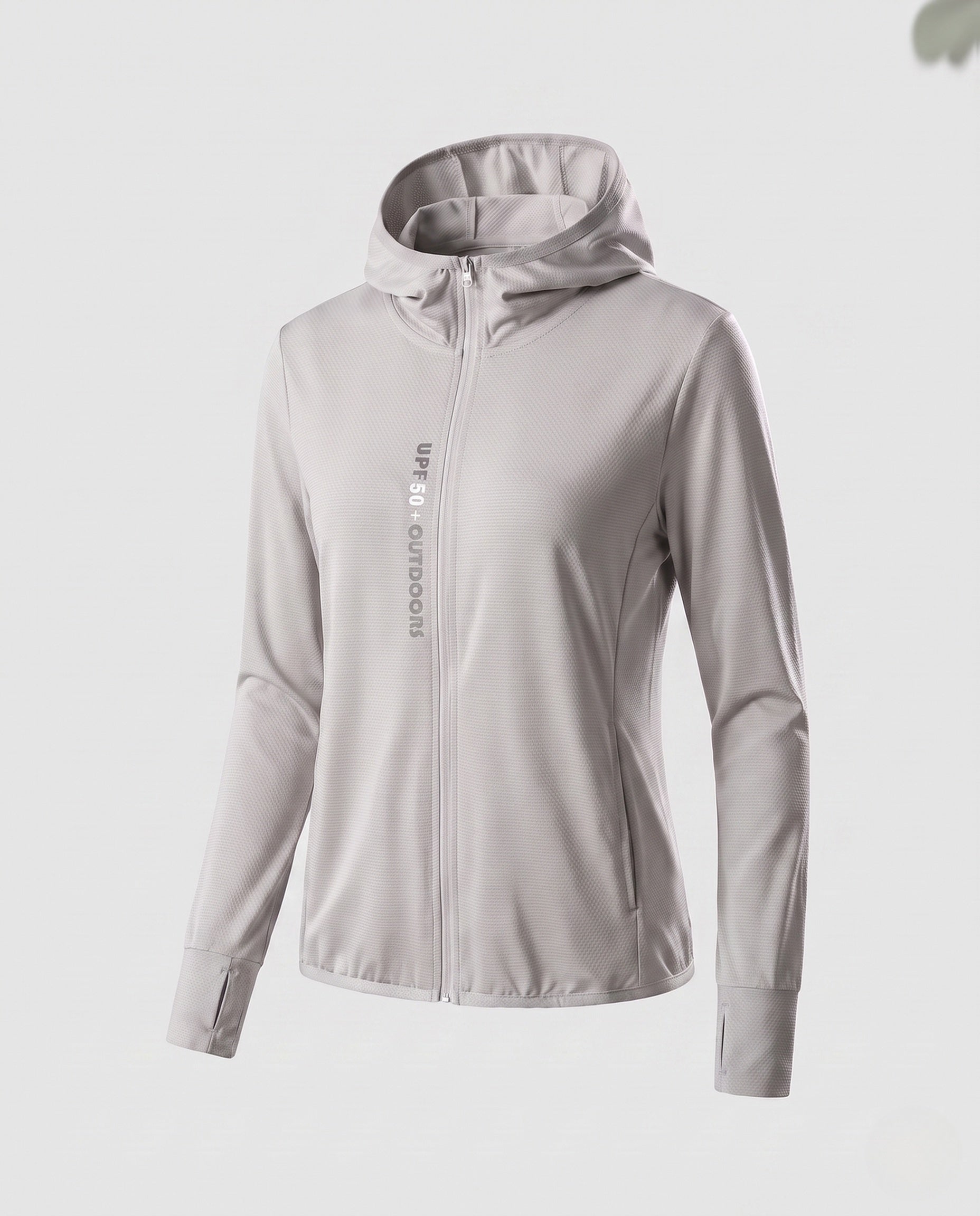 Women's Nano Micro-Perforated Hoodie Jacket with Fine Texture
