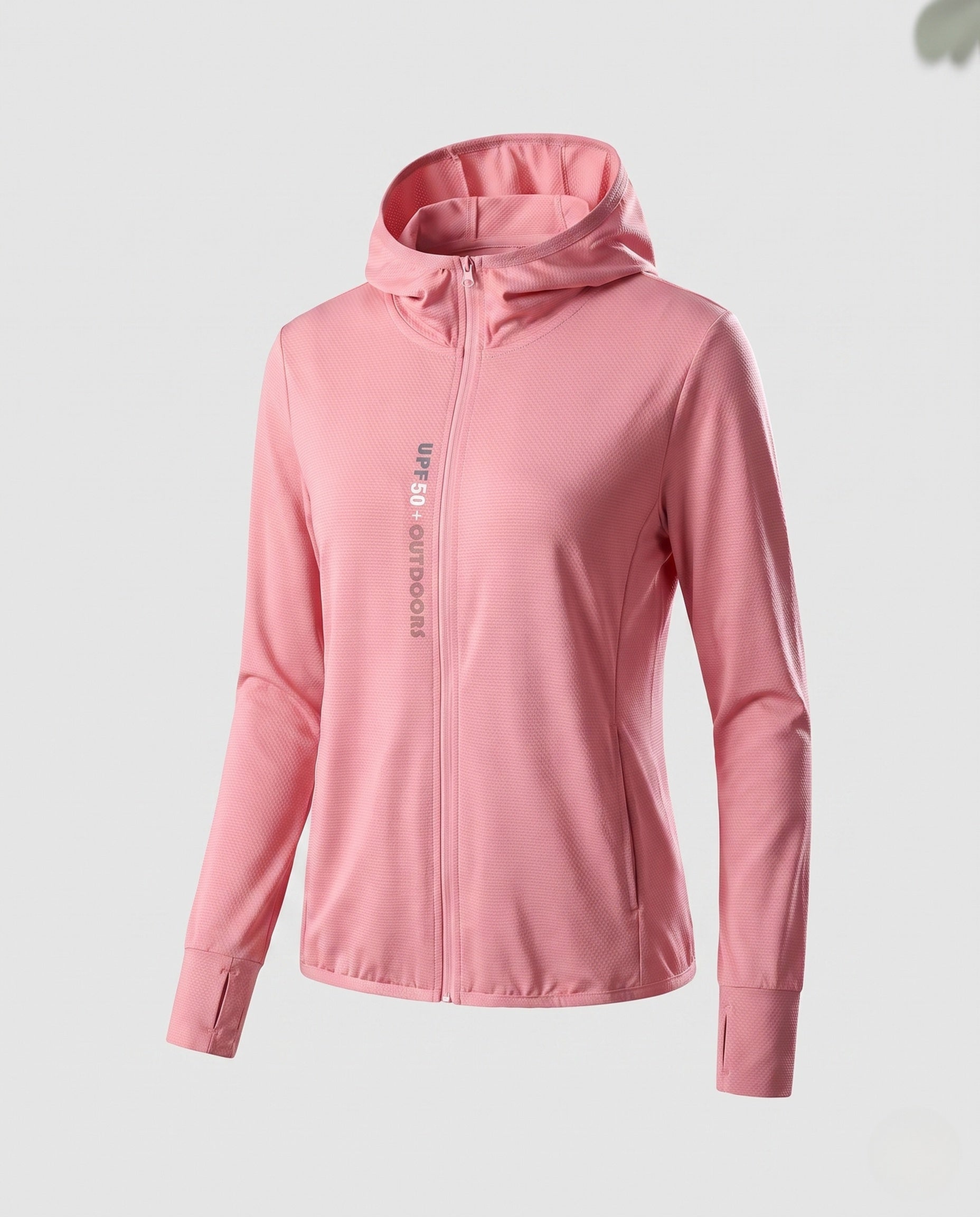 Women's Nano Micro-Perforated Hoodie Jacket with Fine Texture