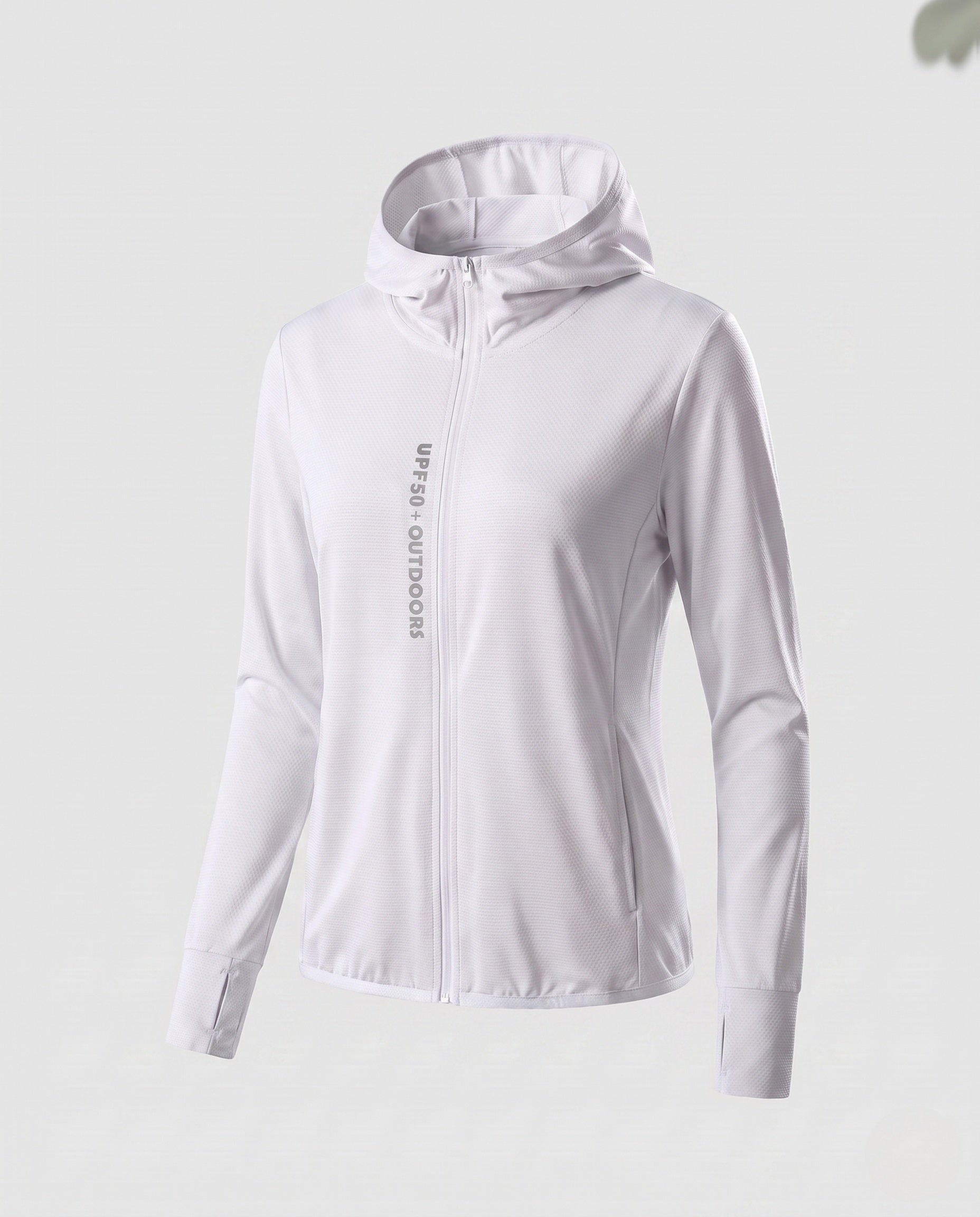 Women's Nano Micro-Perforated Hoodie Jacket with Fine Texture
