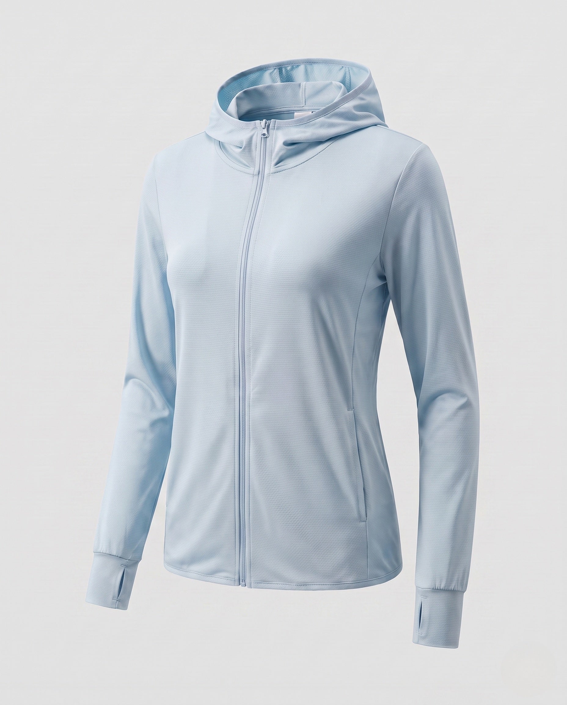 Women's Ultra-Light Running Hooded Jacket with Micro-Perforated Fabric