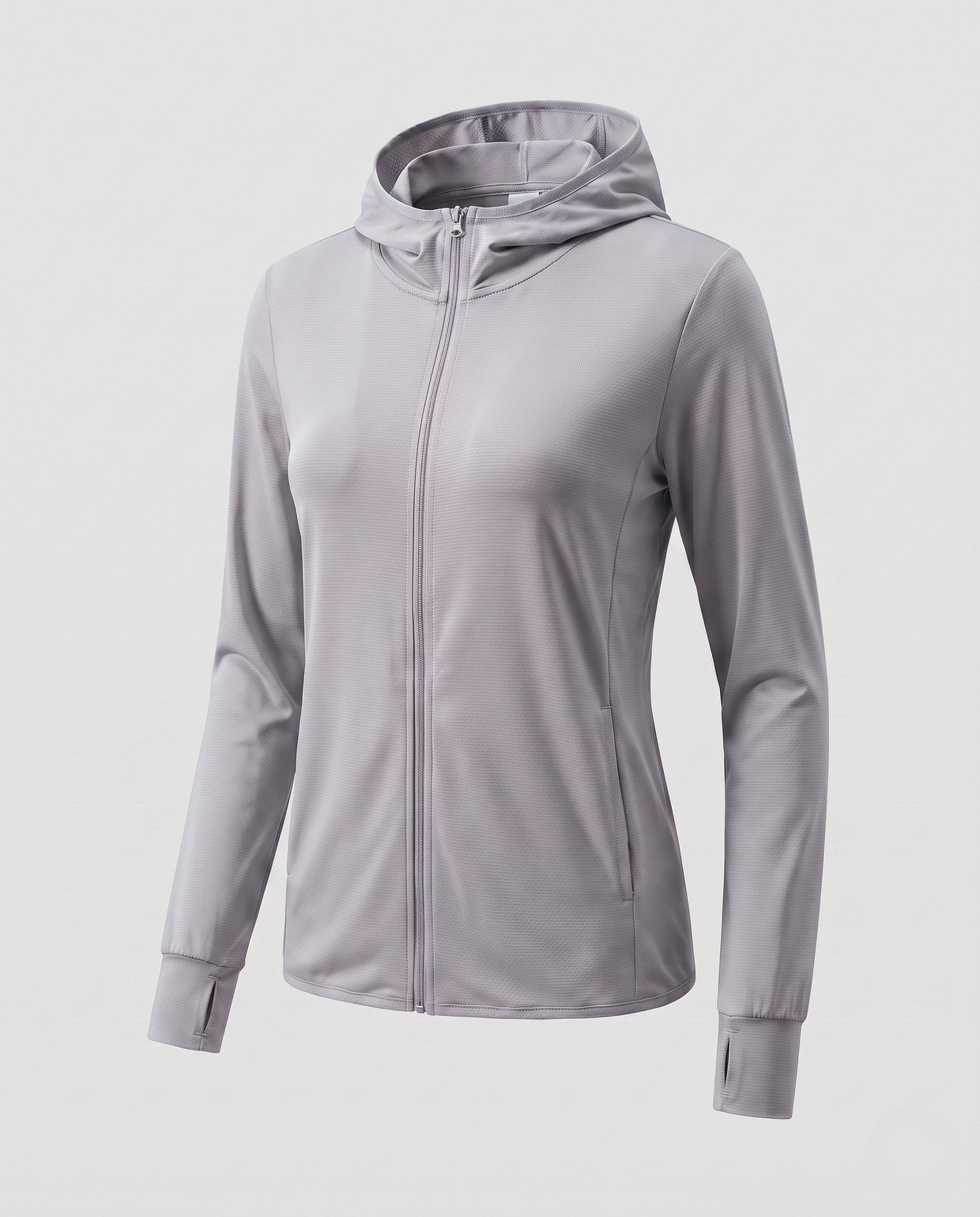 Women's Ultra-Light Running Hooded Jacket with Micro-Perforated Fabric