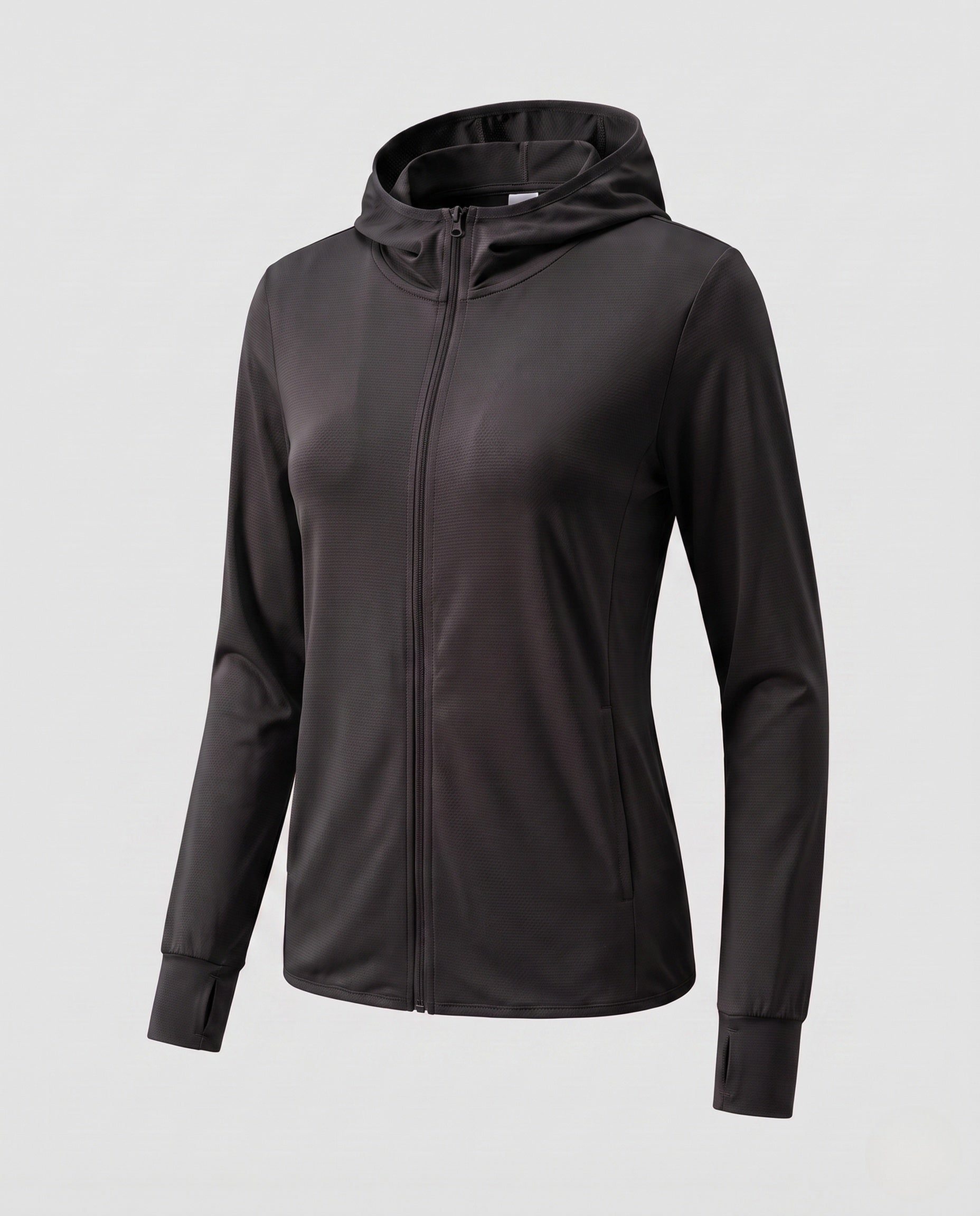 Women's Ultra-Light Running Hooded Jacket with Micro-Perforated Fabric