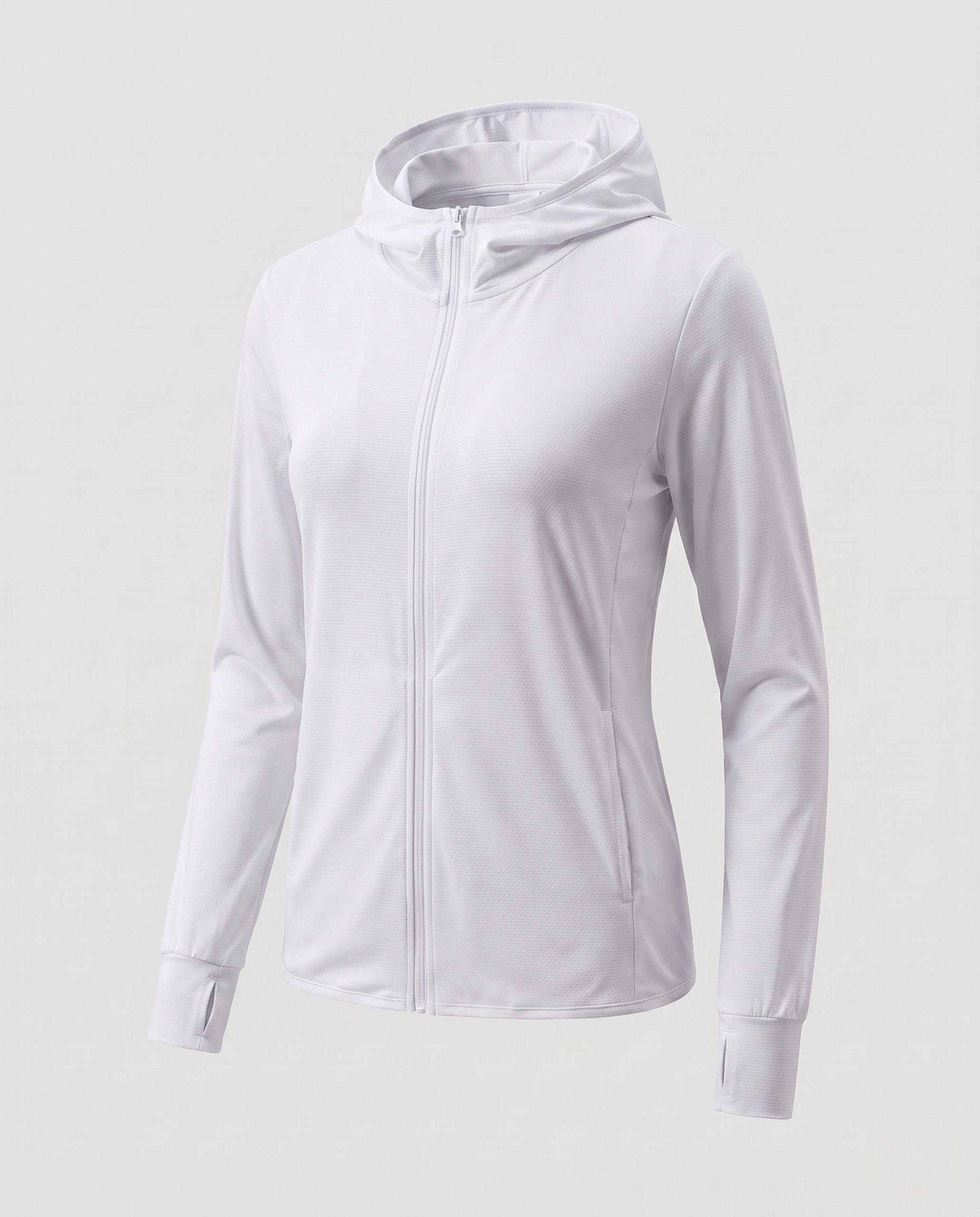 Women's Ultra-Light Running Hooded Jacket with Micro-Perforated Fabric