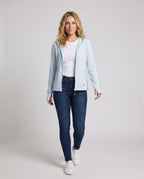 Women's Ultra-Light Sun Protection Hoodie with Zipper - Front View