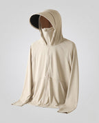 Unisex UV Protection Hoodie Jacket with Removable Visor