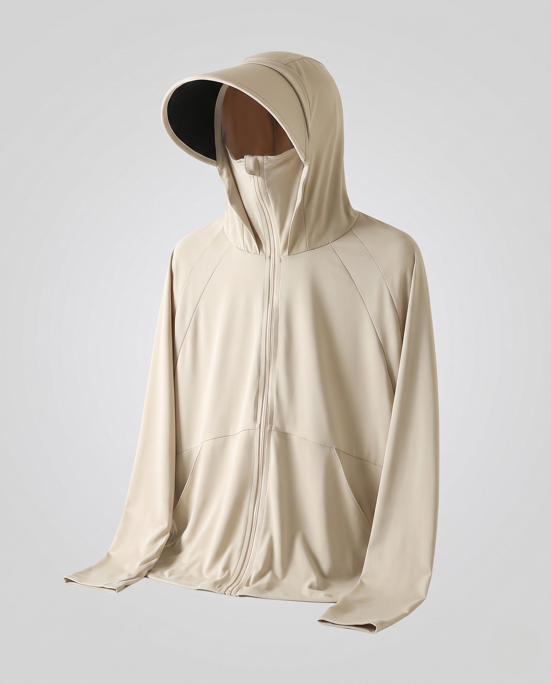 Unisex UV Protection Hoodie Jacket with Removable Visor