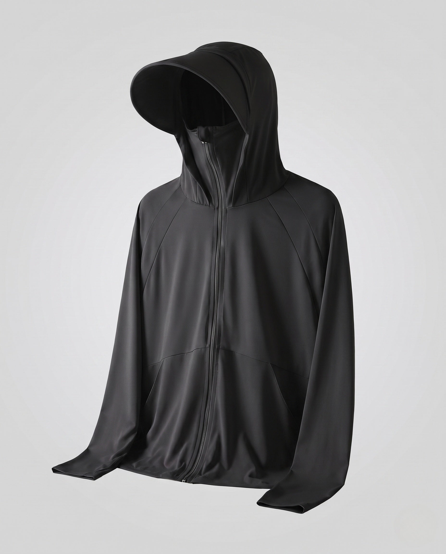 Unisex UV Protection Hoodie Jacket with Removable Visor