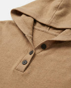 Women's Hoodie Dress made of Soft Knit Material with Button Placket