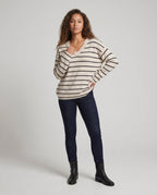 Ladies Casual Striped Oversized Shirt - Chichicherry