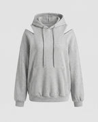 Ladies hoodie with trendy cut-out details - Chichicherry