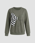 Ladies sweatshirt with fashionable bow motif - Chichicherry